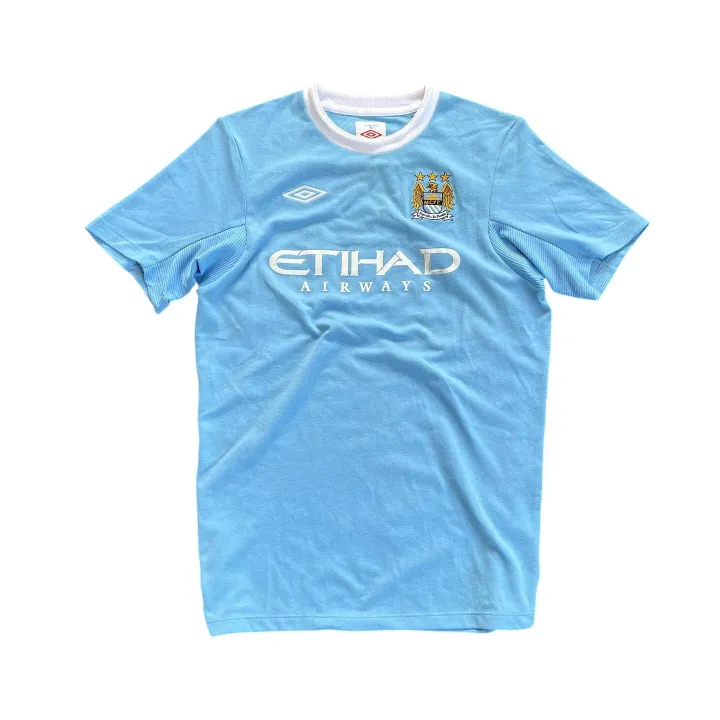 Blue Manchester City football shirt
